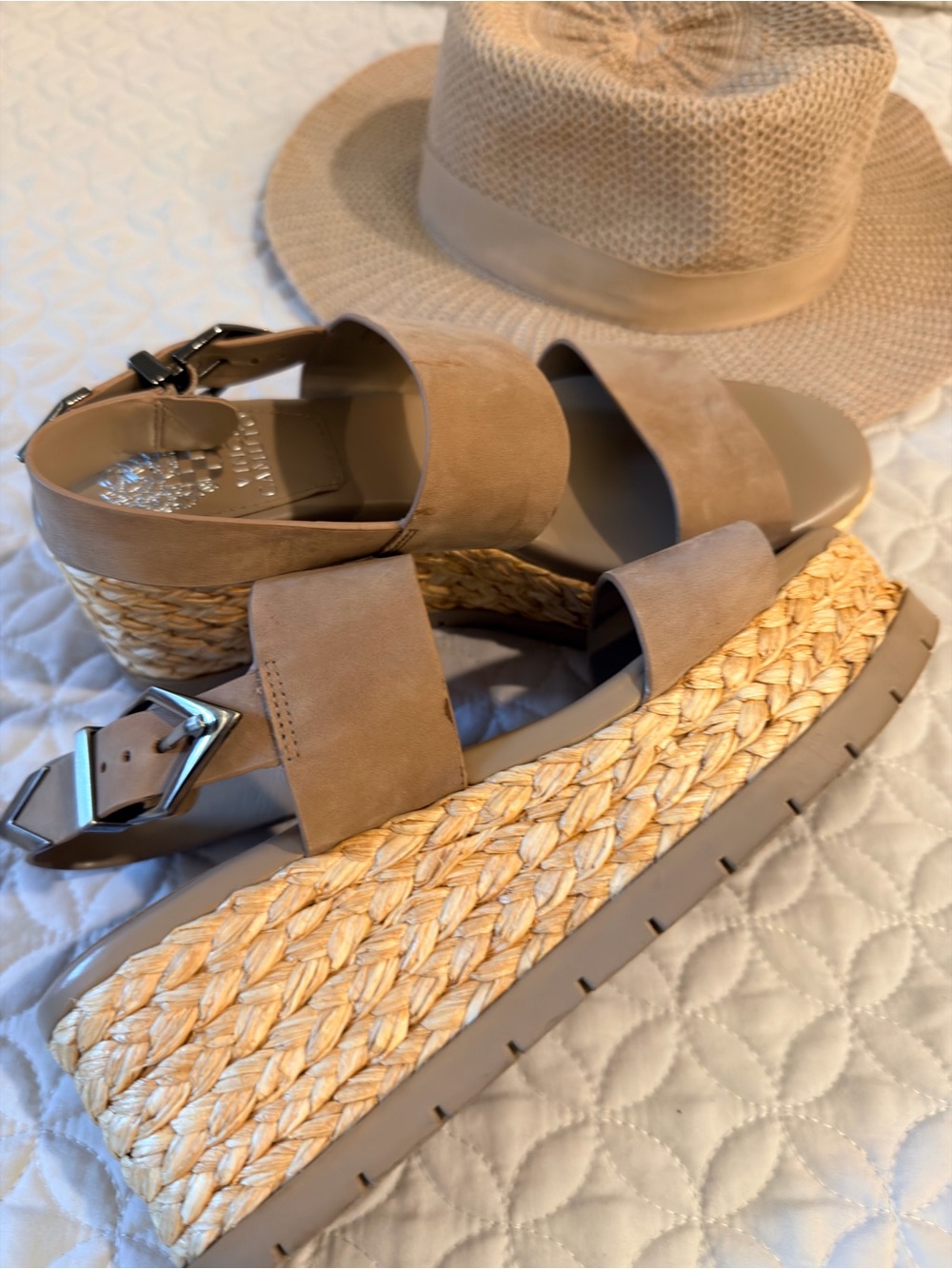 Vince Camuto Tan Platform Espadrille Sandals
